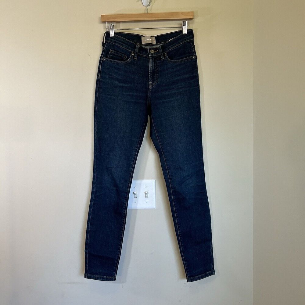 Everlane Women's Size 26‎ x 29" Regular Dark Wash Mid-Rise Skinny Denim Jeans